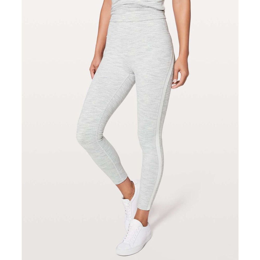 lululemon athletica Heathered Light Gray High-Rise Leggings